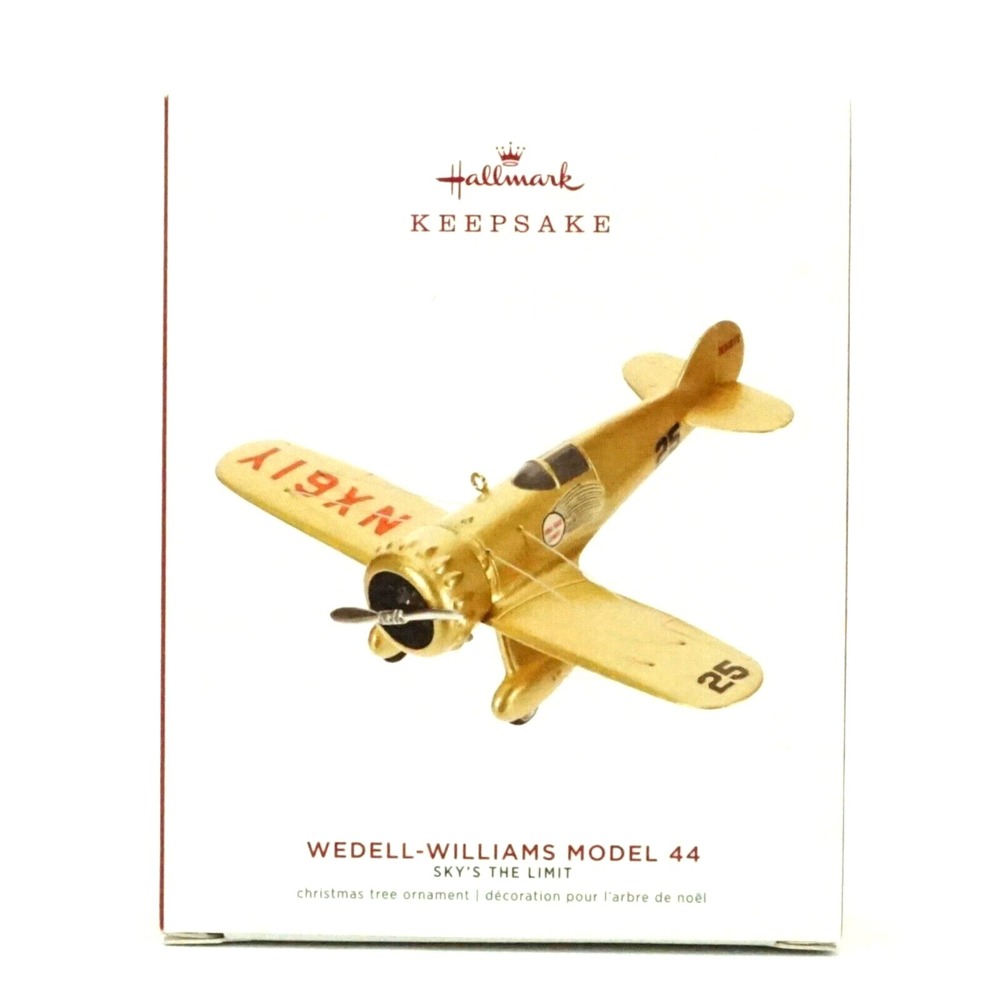 Hallmark 2019 Keepsake Ornament Wedell-Williams Model 44‎ Plane Series 23 SIGNED